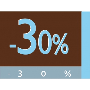 Affiche bleu marron -30%
