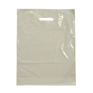 100 sacs Blanc  50X50 - Poignées découpées renforcées